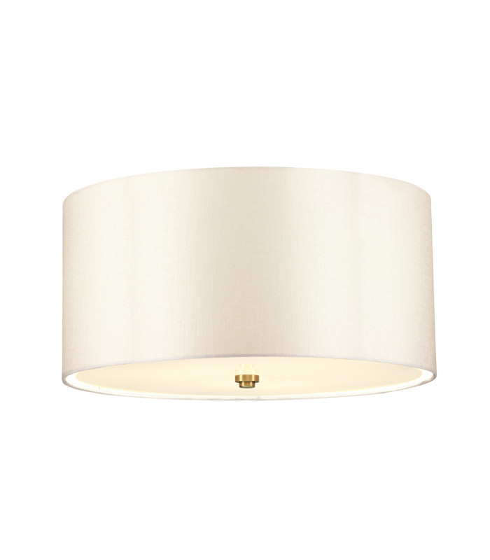 Fletcher 18" Flush Ceiling Light with Aged Brass Finial-1