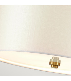 Fletcher 18" Flush Ceiling Light with Aged Brass Finial-2