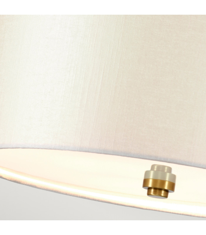 Fletcher 18" Flush Ceiling Light with Aged Brass Finial-2