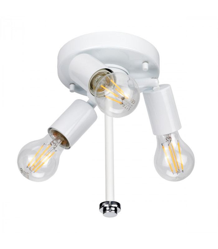 Fletcher 18" Flush Ceiling Light with Polished Chrome Finial-3