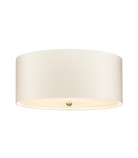 Fletcher 22" Flush Ceiling Light with Aged Brass Finial-1