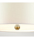 Fletcher 22" Flush Ceiling Light with Aged Brass Finial-2