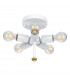 Fletcher 22" Flush Ceiling Light with Aged Brass Finial-3