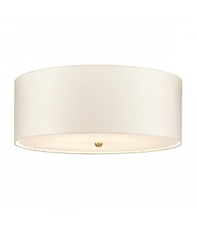 Fletcher 26" Flush Ceiling Light with Aged Brass Finial-1