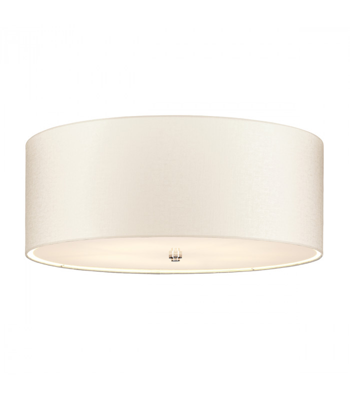 Fletcher 26" Flush Ceiling Light with Polished Chrome Finial-1