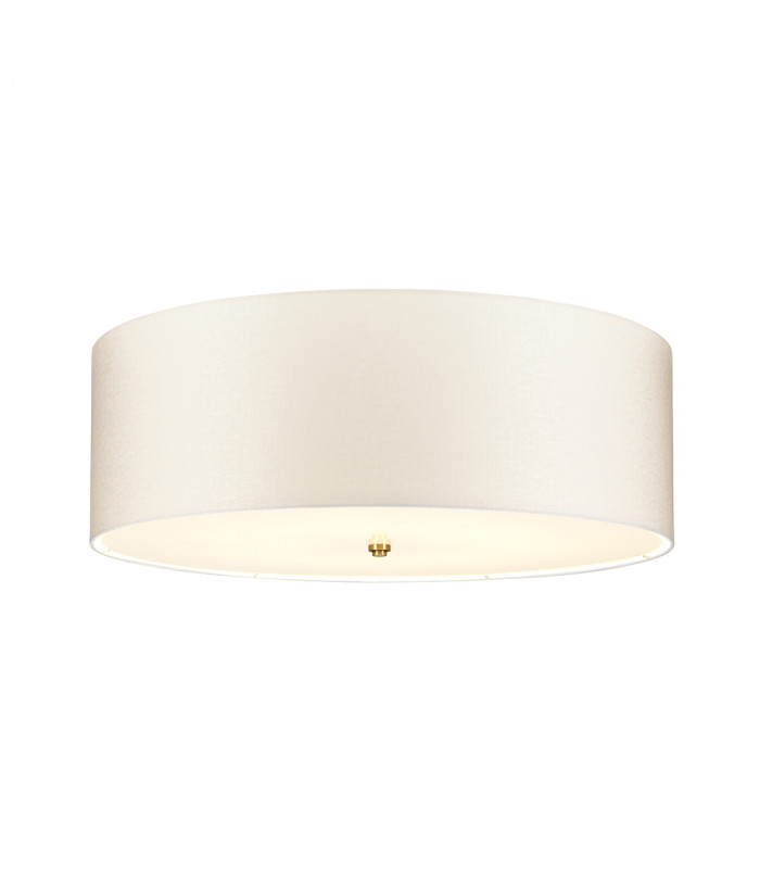 Fletcher 30" Flush Ceiling Light with Aged Brass Finial-1