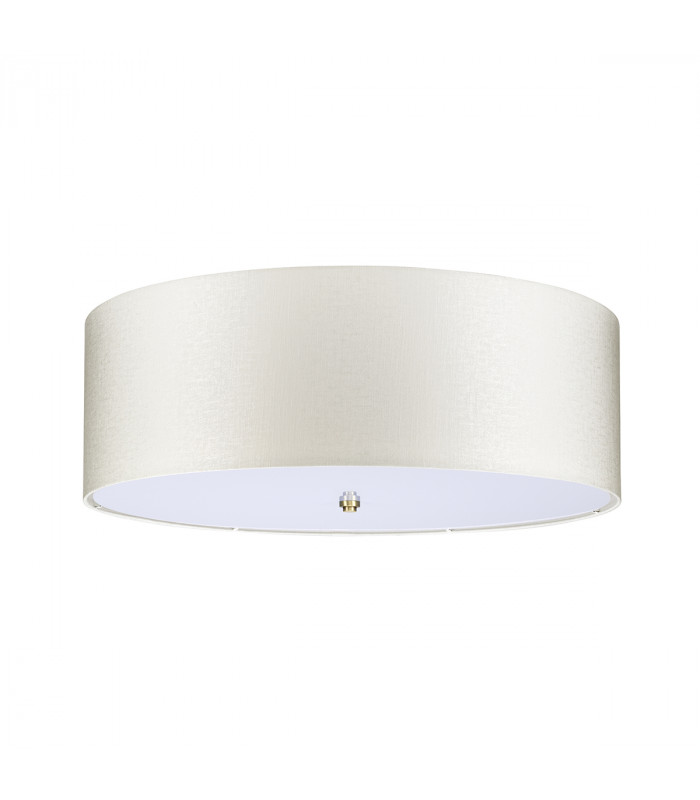 Fletcher 30" Flush Ceiling Light with Aged Brass Finial-2