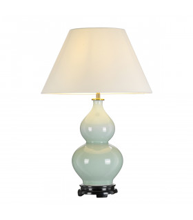 Harbin Gourd Ceramic Oriental Table Lamp With Tall Empire Celadon-1
