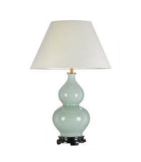 Harbin Gourd Ceramic Oriental Table Lamp With Tall Empire Celadon-2
