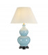 Harbin Gourd Ceramic Oriental Table Lamp With Tall Empire Duck Egg Blue-1