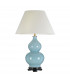 Harbin Gourd Ceramic Oriental Table Lamp With Tall Empire Duck Egg Blue-2