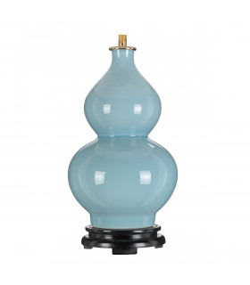Harbin Gourd Ceramic Oriental Table Lamp Base Only Duck Egg Blue