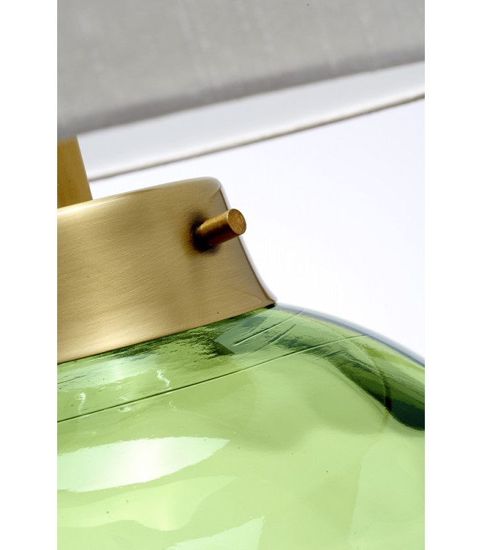 Kara Table Lamp Dark Green Faux Silk Shade-3