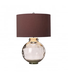 Kara Table Lamp Smoke Faux Silk Shade-2
