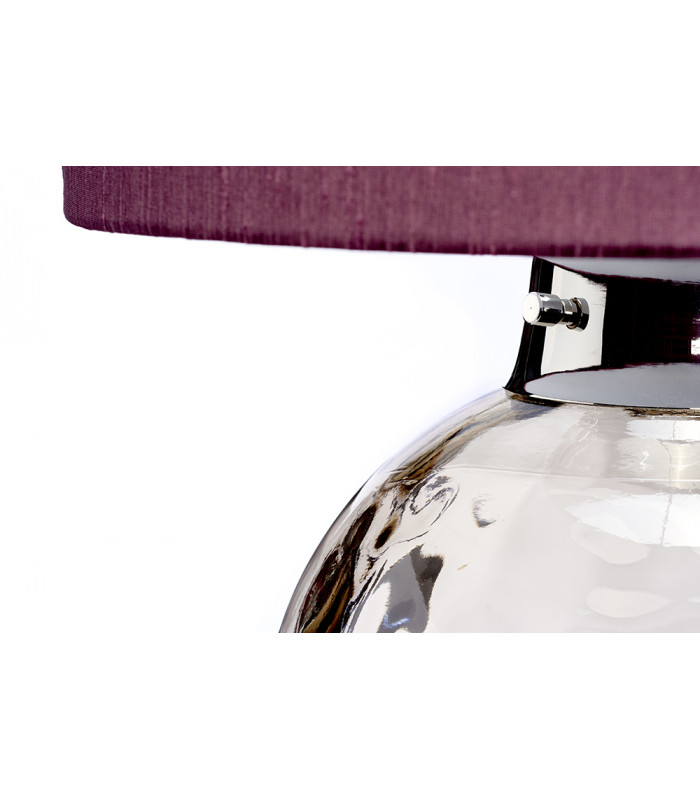 Kara Table Lamp Smoke Faux Silk Shade-3