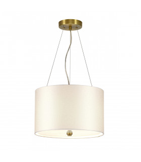 Pearce 14" Cylindrical Pendant with Aged Brass Ceiling Pan-1