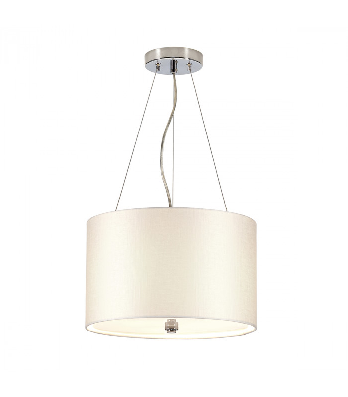 Pearce 14" Cylindrical Pendant with Polished Chrome Ceiling Pan-1