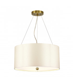 Pearce 18" Cylindrical Pendant with Aged Brass Ceiling Pan-1