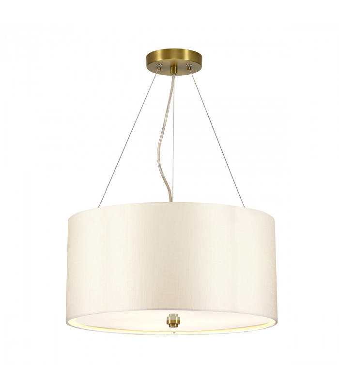 Pearce 18" Cylindrical Pendant with Aged Brass Ceiling Pan-1