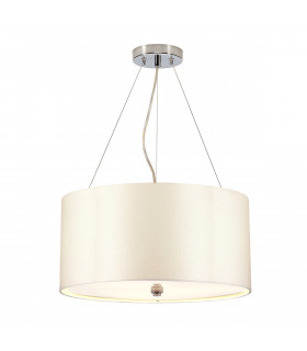 Pearce 18" Cylindrical Pendant with Polished Chrome Ceiling Pan-1