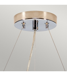 Pearce 18" Cylindrical Pendant with Polished Chrome Ceiling Pan-2