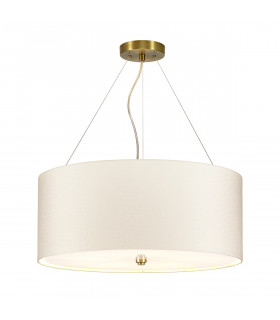 Pearce 22" Cylindrical Pendant with Aged Brass Ceiling Pan-1