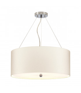 Pearce 22" Cylindrical Pendant with Polished Chrome Ceiling Pan-1