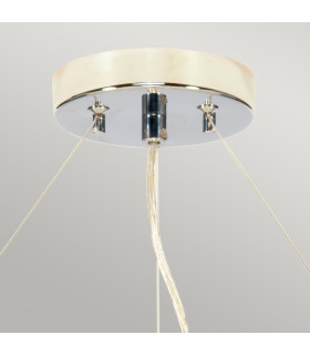Pearce 26" Cylindrical Pendant with Polished Chrome Ceiling Pan-2