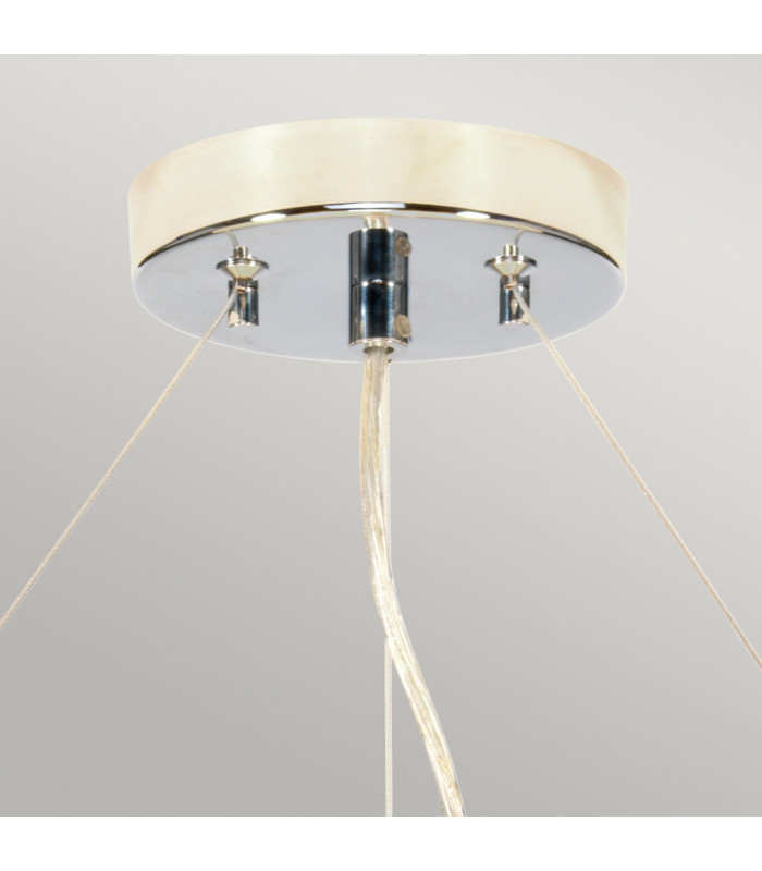 Pearce 26" Cylindrical Pendant with Polished Chrome Ceiling Pan-2