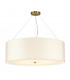 Pearce 30" Cylindrical Pendant with Aged Brass Ceiling Pan-1