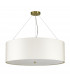 Pearce 30" Cylindrical Pendant with Aged Brass Ceiling Pan-2