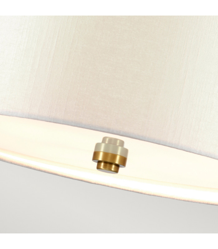Pearce 30" Cylindrical Pendant with Aged Brass Ceiling Pan-3