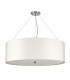 Pearce 30" Cylindrical Pendant with Polished Chrome Ceiling Pan-2