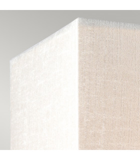 Riley Large Square Wall Light with Brass Ivory Faux Silk Shade-3