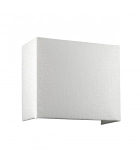 Riley Medium Square Wall Light with Brass Ivory Faux Silk Shade-2