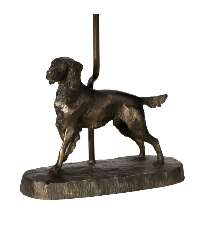 Rufus Bronzed Patina Table lamp Dog Statuette Base Only