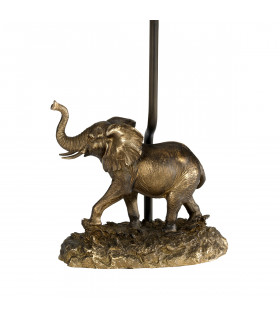 Sabi Bronzed Patina Table Lamp Elephant Statuette Base Only-1