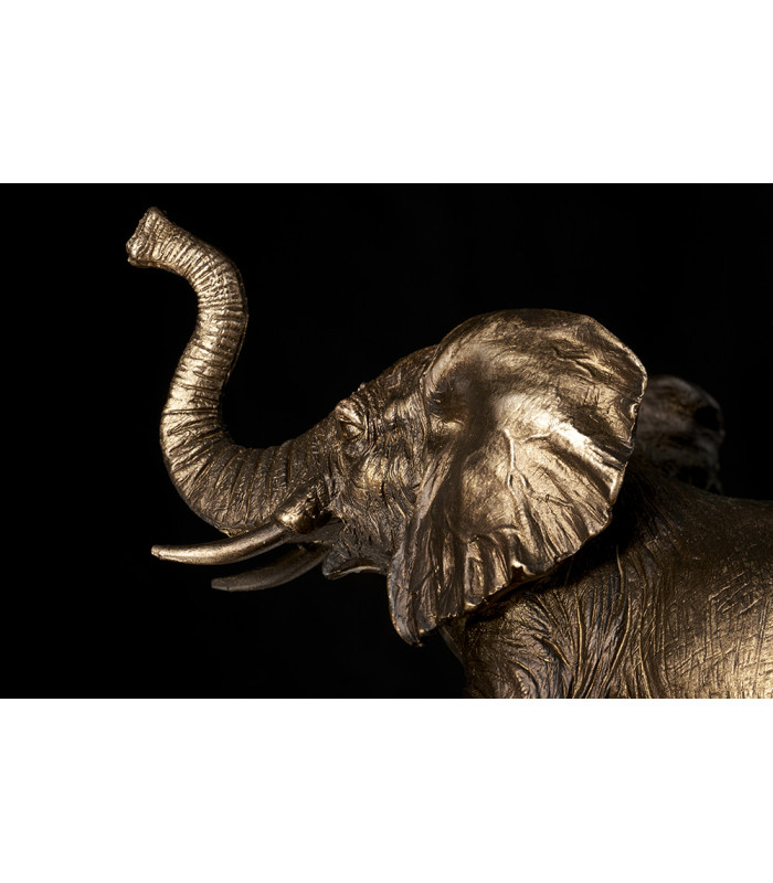 Sabi Bronzed Patina Table Lamp Elephant Statuette Base Only-2