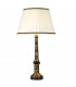 Strasbourg Black Decorated Wood Table Lamp Tall Empire Shade-1