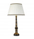 Strasbourg Black Decorated Wood Table Lamp Tall Empire Shade-2