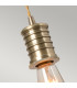 Douille 1 Light Indoor Wall Light Antique Brass E27-4