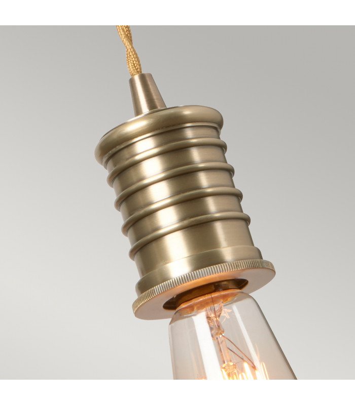 Douille 1 Light Indoor Wall Light Antique Brass E27-4