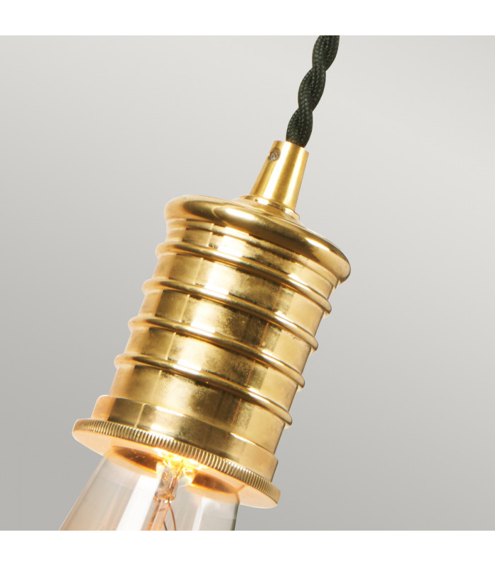 Douille 1 Light Indoor Wall Light Black Polished Brass E27-3