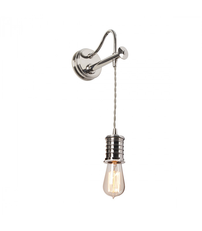 Douille 1 Light Indoor Wall Light Polished Nickel E27-1