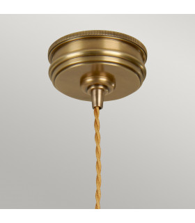 Douille 1 Light Ceiling Pendant Antique Brass E27-2