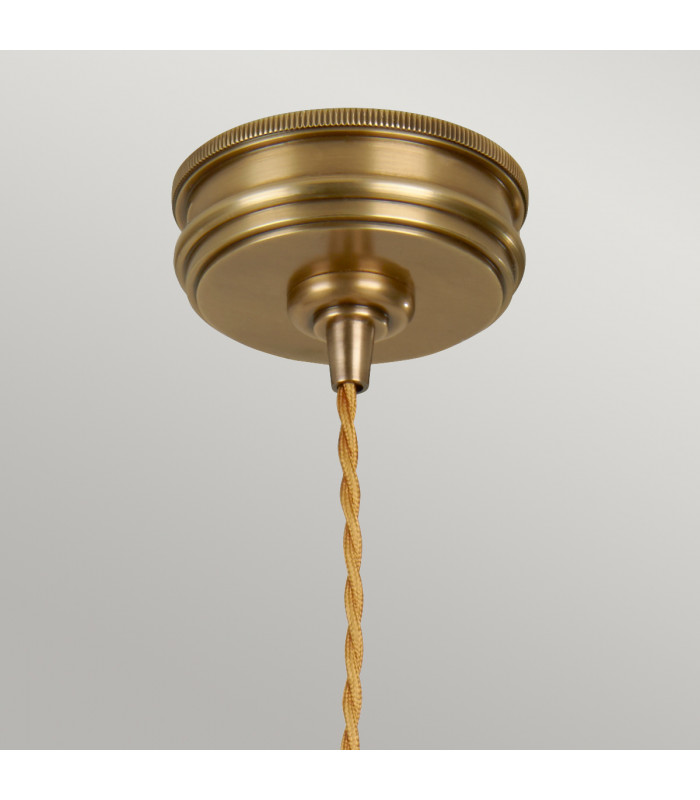 Douille 1 Light Ceiling Pendant Antique Brass E27-2