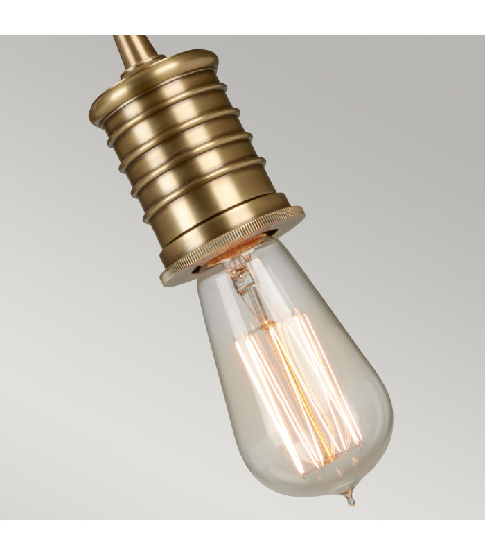 Douille 1 Light Ceiling Pendant Antique Brass E27-4