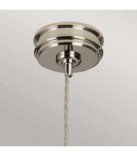 Douille 1 Light Ceiling Pendant Polished Nickel E27-2