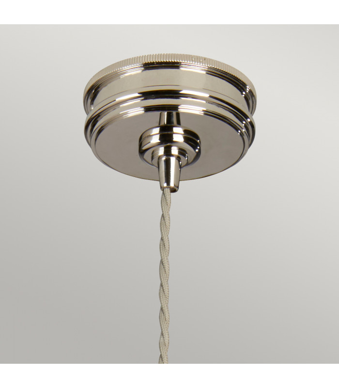 Douille 1 Light Ceiling Pendant Polished Nickel E27-2