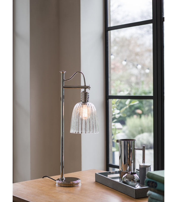 Douille 1 Light Table Lamp Polished Nickel E27-3